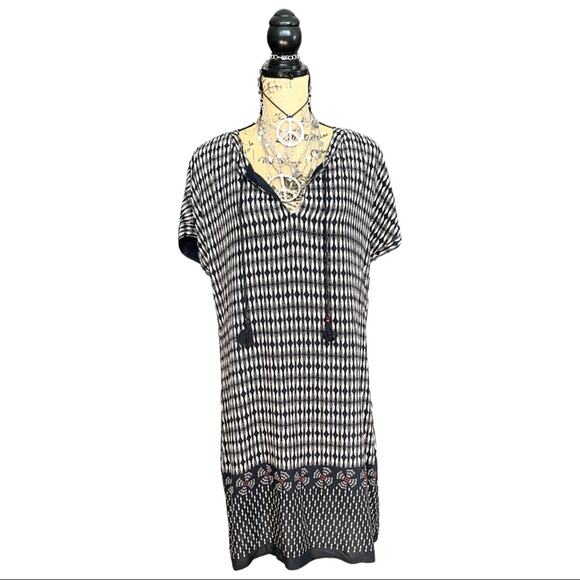 DYLAN women's knee high dress v-neckline tassels fully lined - size M - MEDIUM - Picture 1 of 12